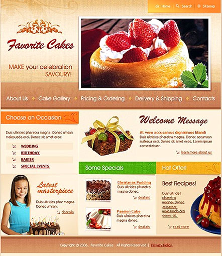 Favorite Cakes Website Template