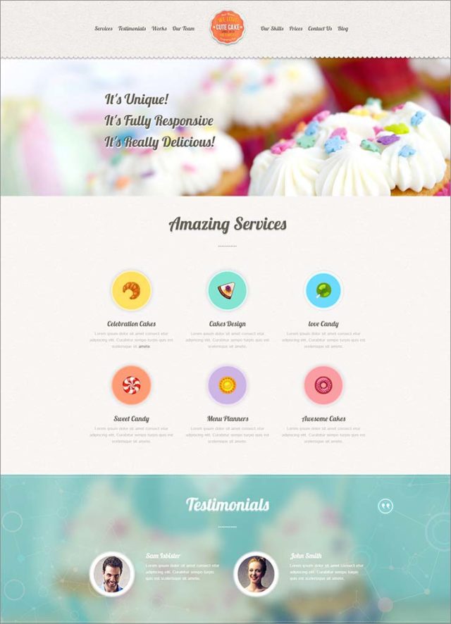 Beautiful Cake Website Templates - Restaurant Marketing Agency ...