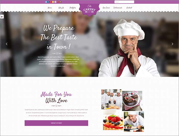 Website Templates | Web Templates | Template Monster | Bakery website, Food  web design, Cupcake bakery